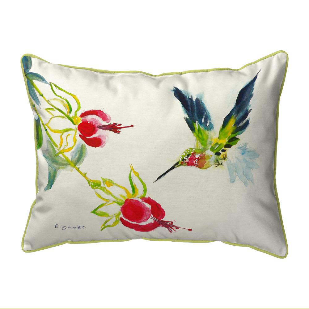 Betsy's Hummingbird Small Indoor/Outdoor Pillow 11x14. Picture 1
