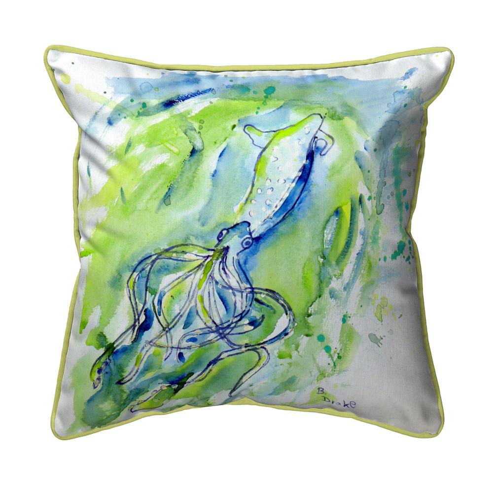 Calamari Small Indoor/Outdoor Pillow 12x12. Picture 1