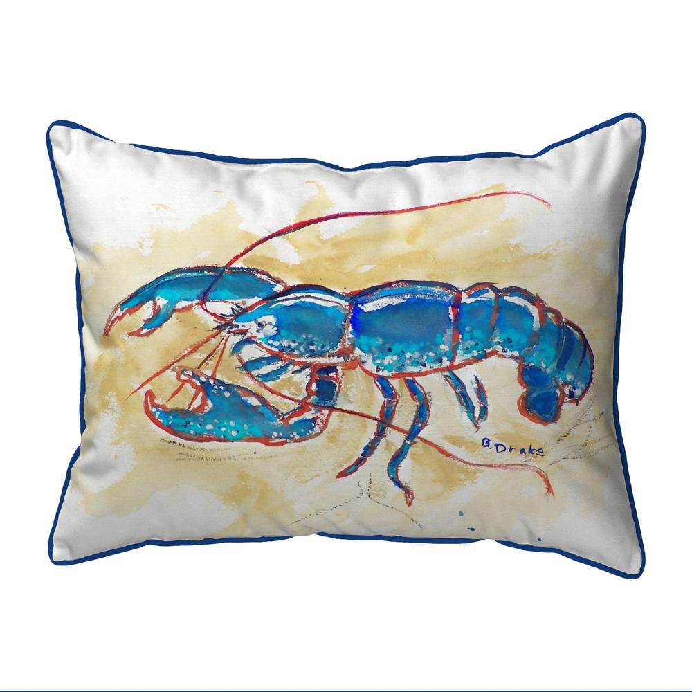 Blue Lobster Small Indoor/Outdoor Pillow 11x14. Picture 1