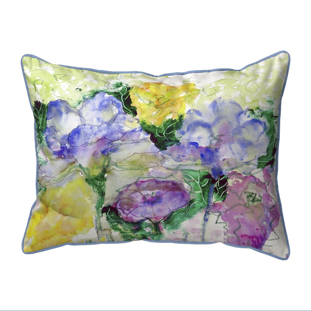 Watercolor Garden Small Indoor/Outdoor Pillow 11x14. Picture 1