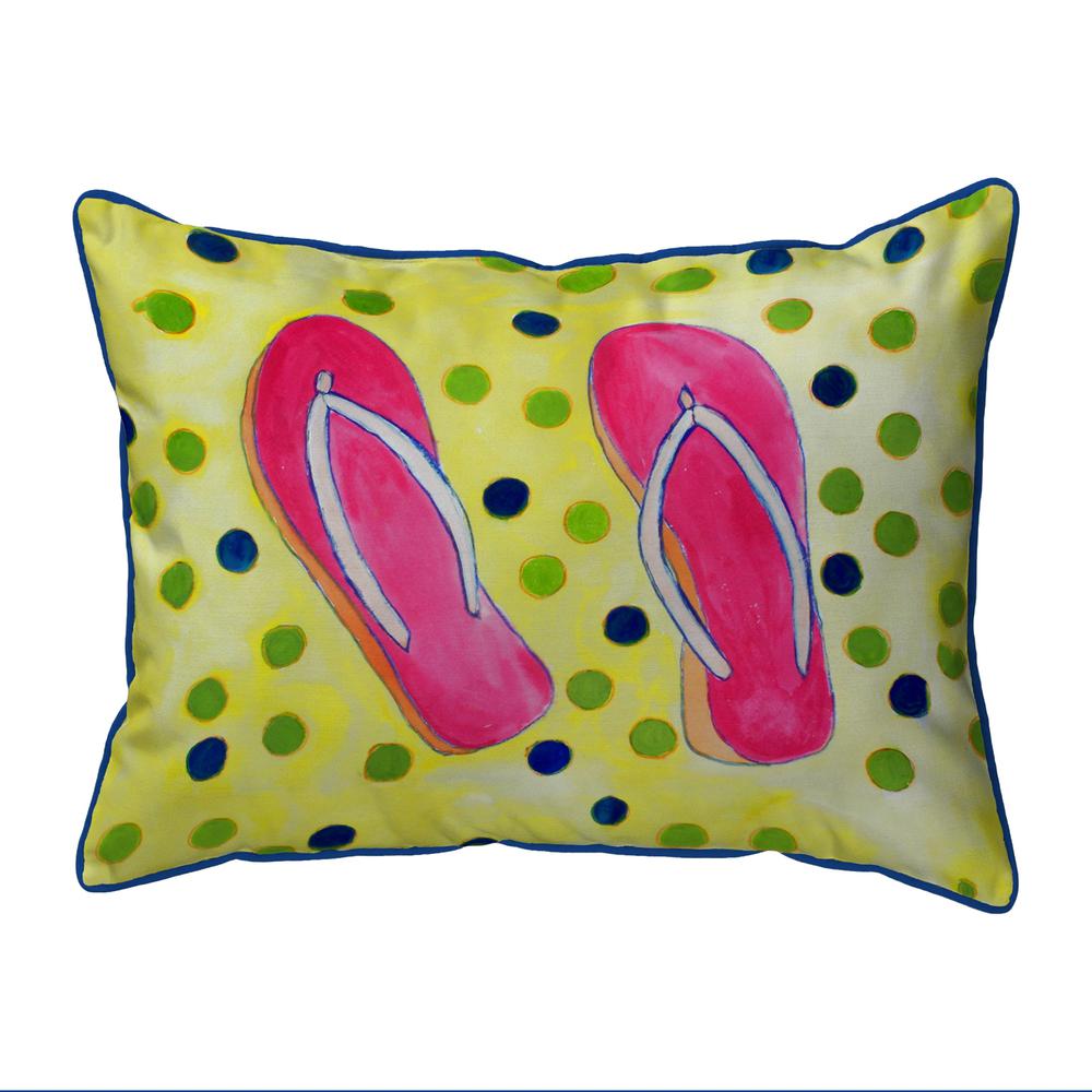 Flip Flops Small Indoor/Outdoor Pillow 11x14. Picture 1