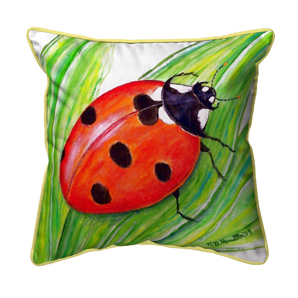 Ladybug Small Indoor/Outdoor Pillow 12x12. Picture 1