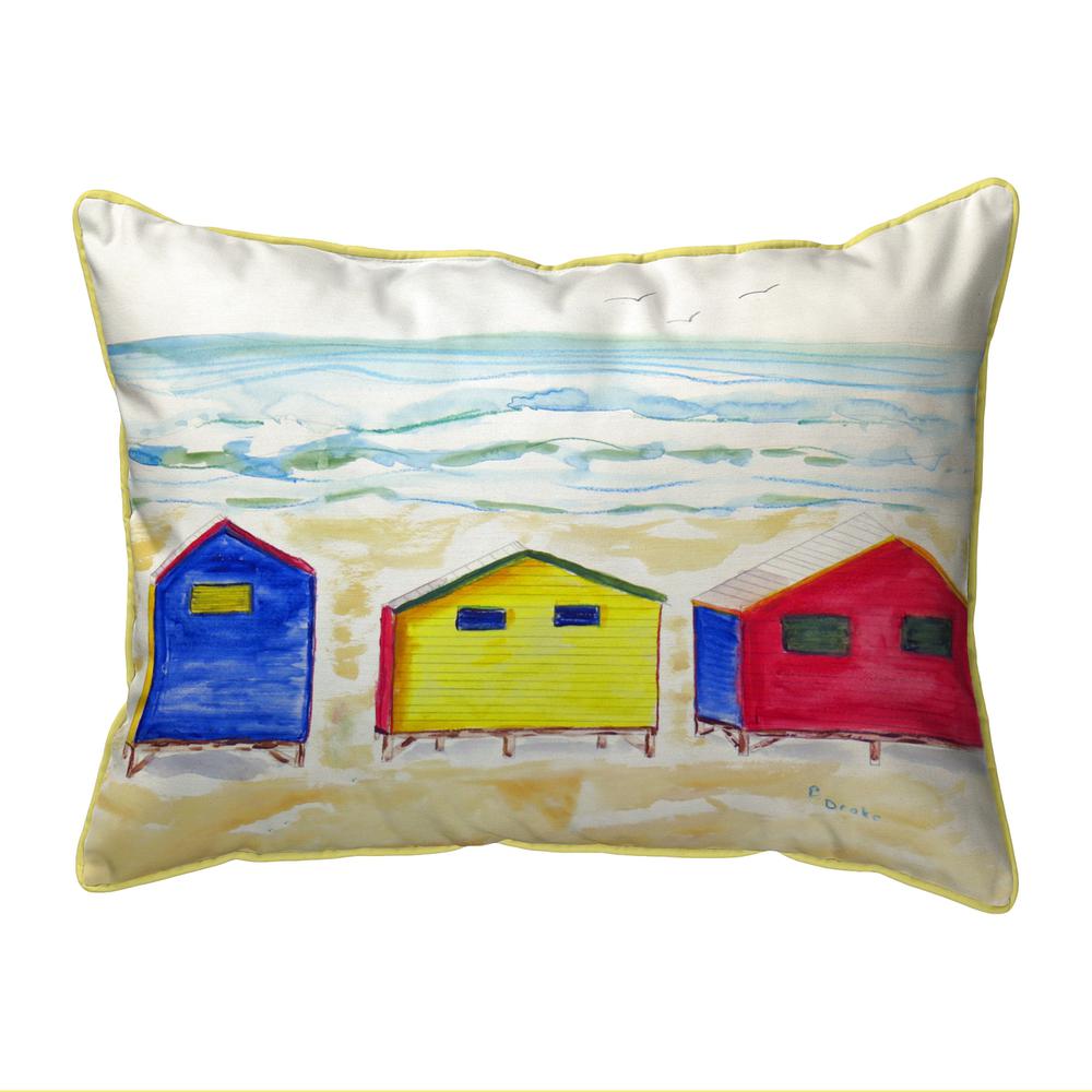 Beach Bungalows Small Indoor/Outdoor Pillow 11x14. Picture 1