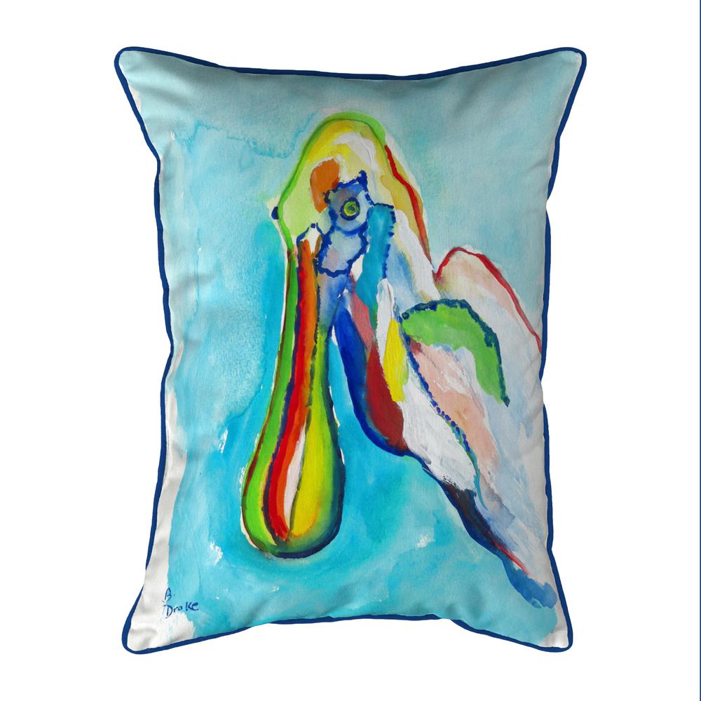 Spoonbill Head Small Outdoor/Indoor Pillow 11x14. Picture 1