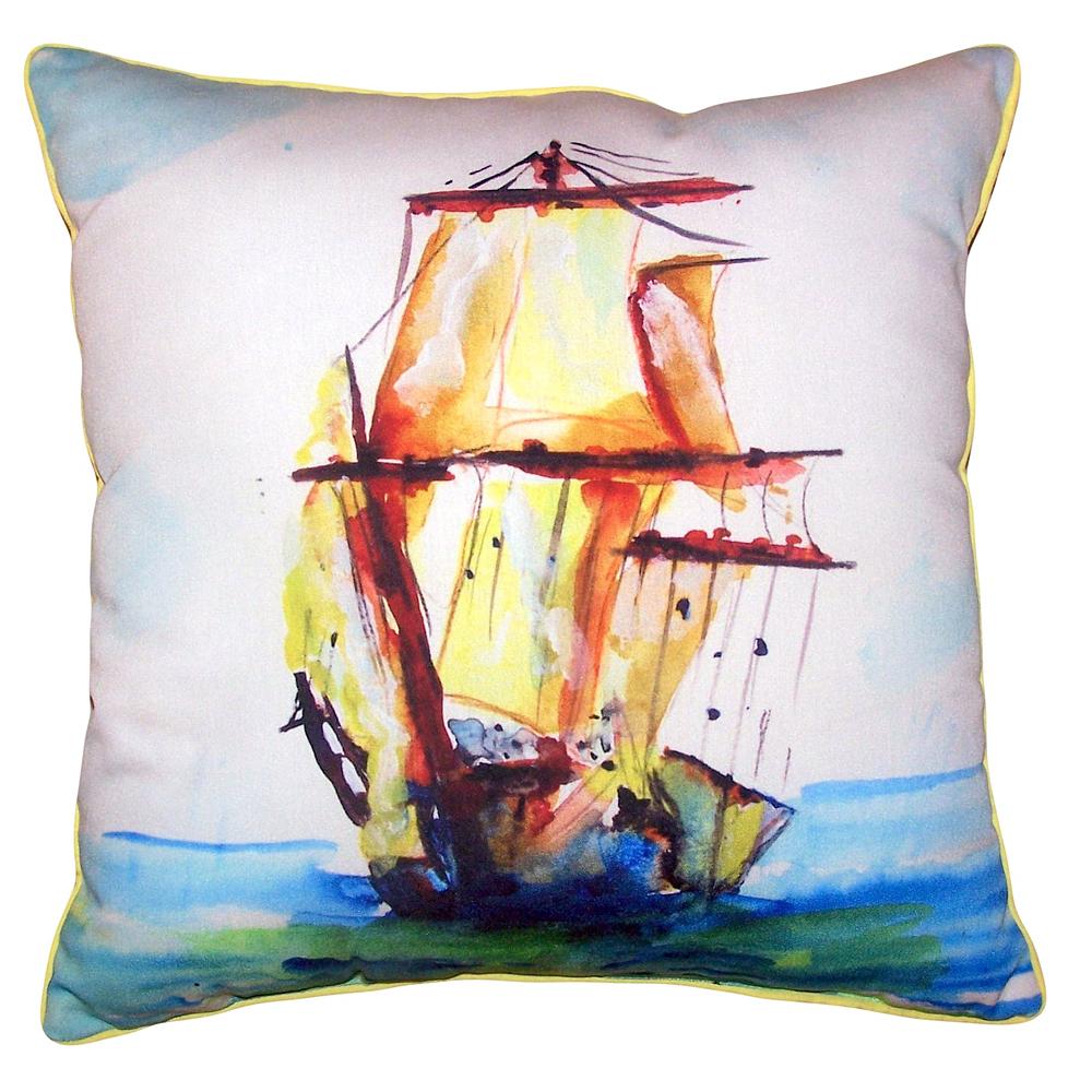 Tall Ship Small Outdoor/Indoor Pillow 12x12. Picture 1