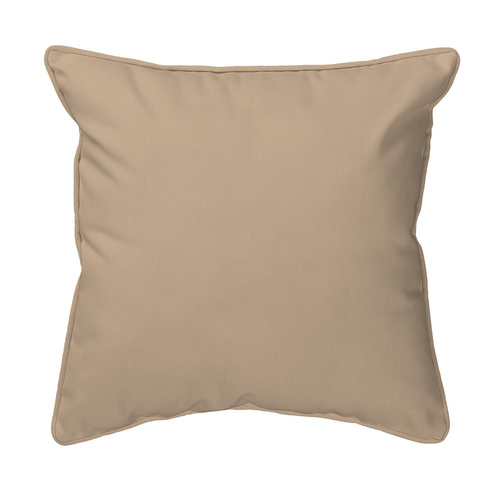 Owl in Teal Small Indoor/Outdoor Pillow 12x12. Picture 2