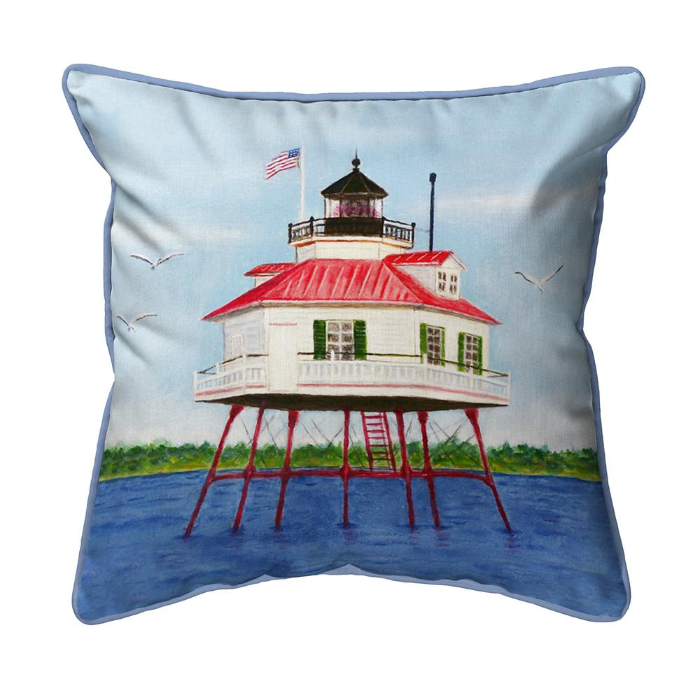 Drum Point Lighthouse Small Indoor/Outdoor Pillow 12x12. Picture 1
