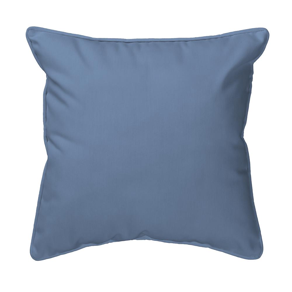 Hummingbird & Blue Flowers Small Pillow 12x12. Picture 2