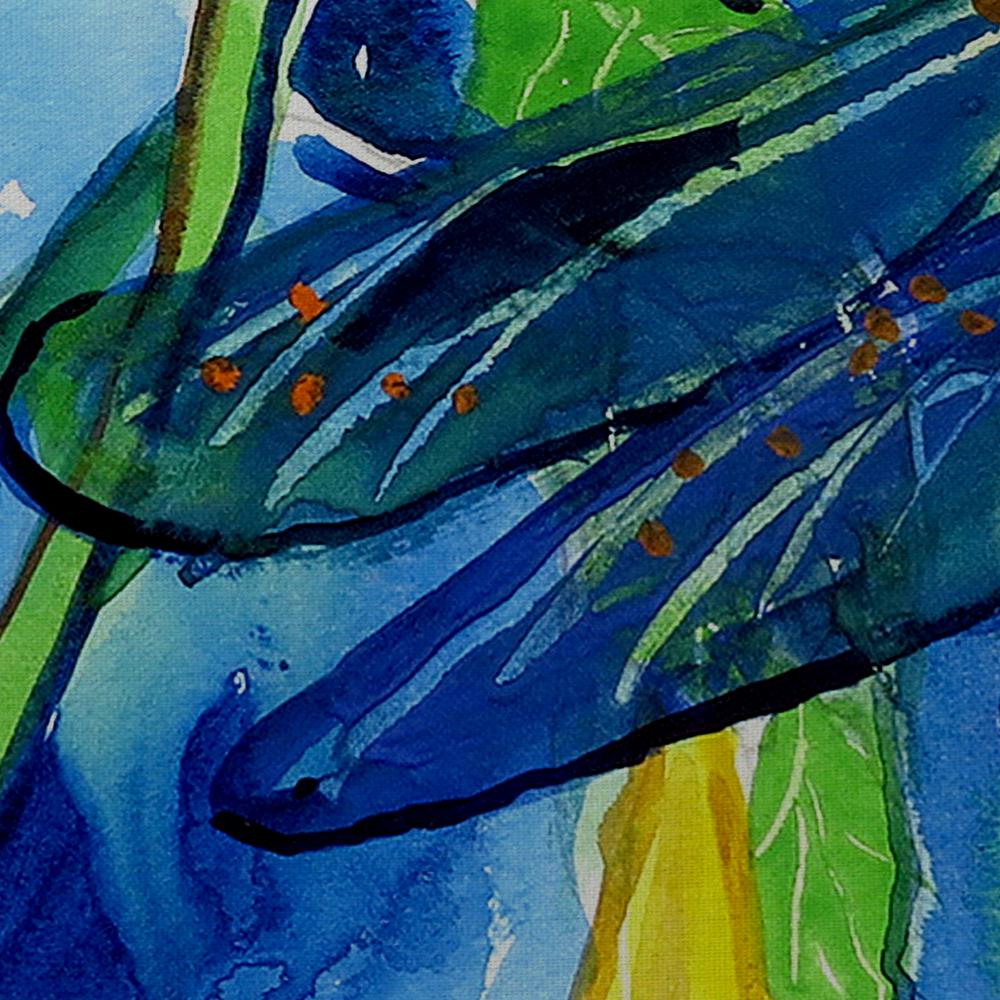 Yellow Bells & DragonFly Small Pillow 11x14. Picture 3