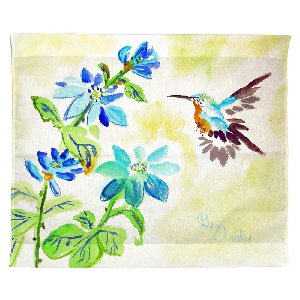 Aqua Hummingbird Wall Hanging 24x30. Picture 1