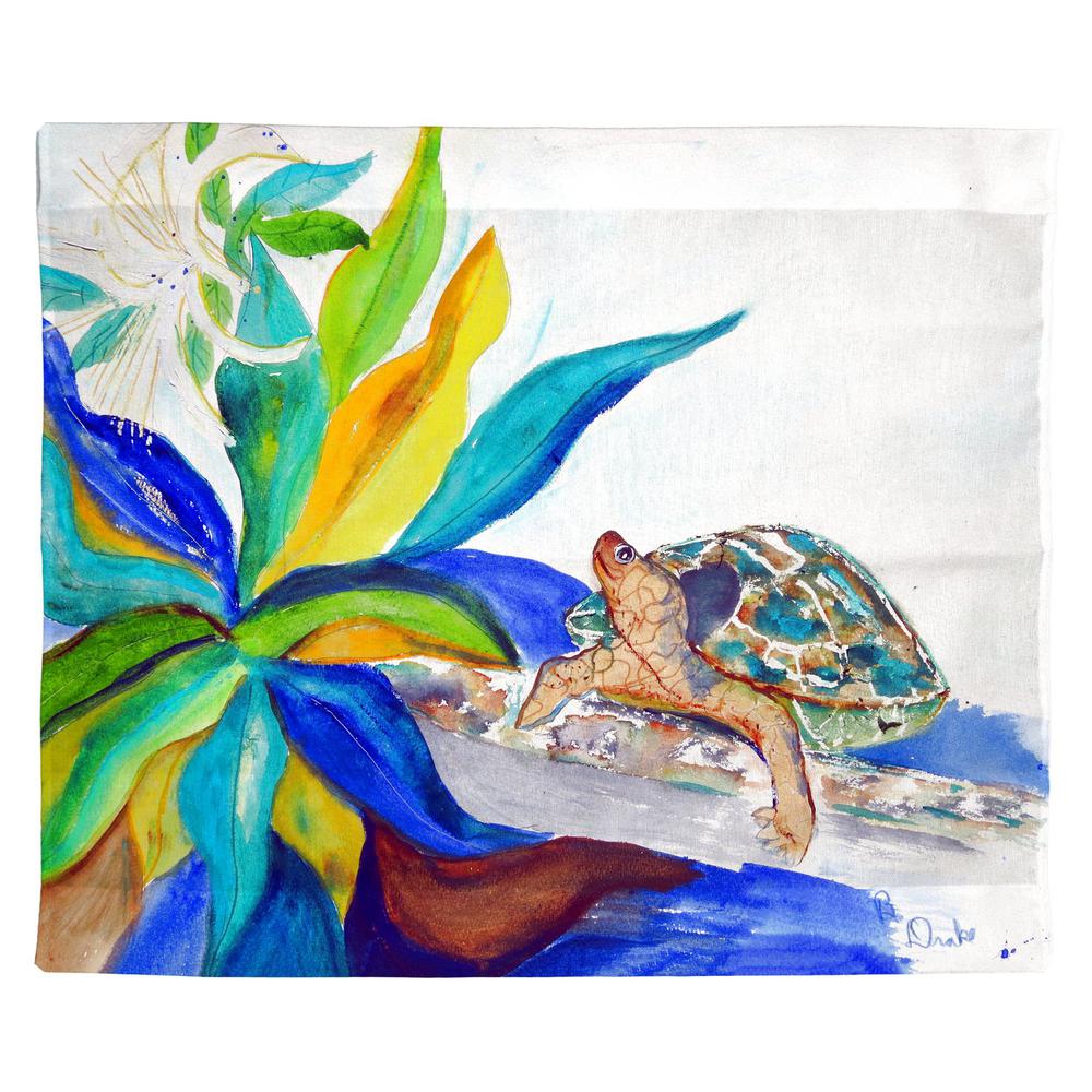 Turtle & Lily Outdoor Wall Hanging 24x30. Picture 1