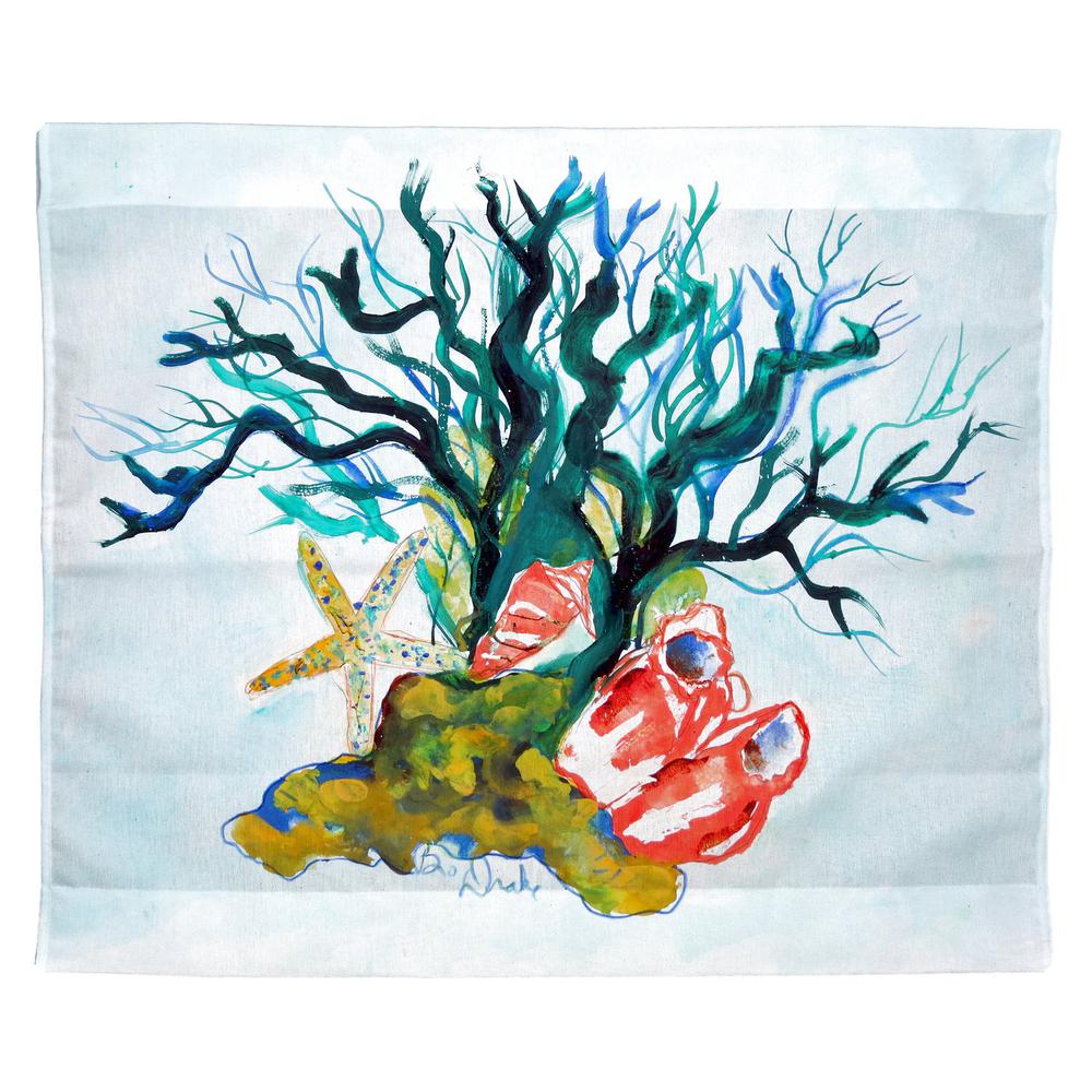 Starfish, Coral, Shells Outdoor Wall Hanging 24x30. Picture 1
