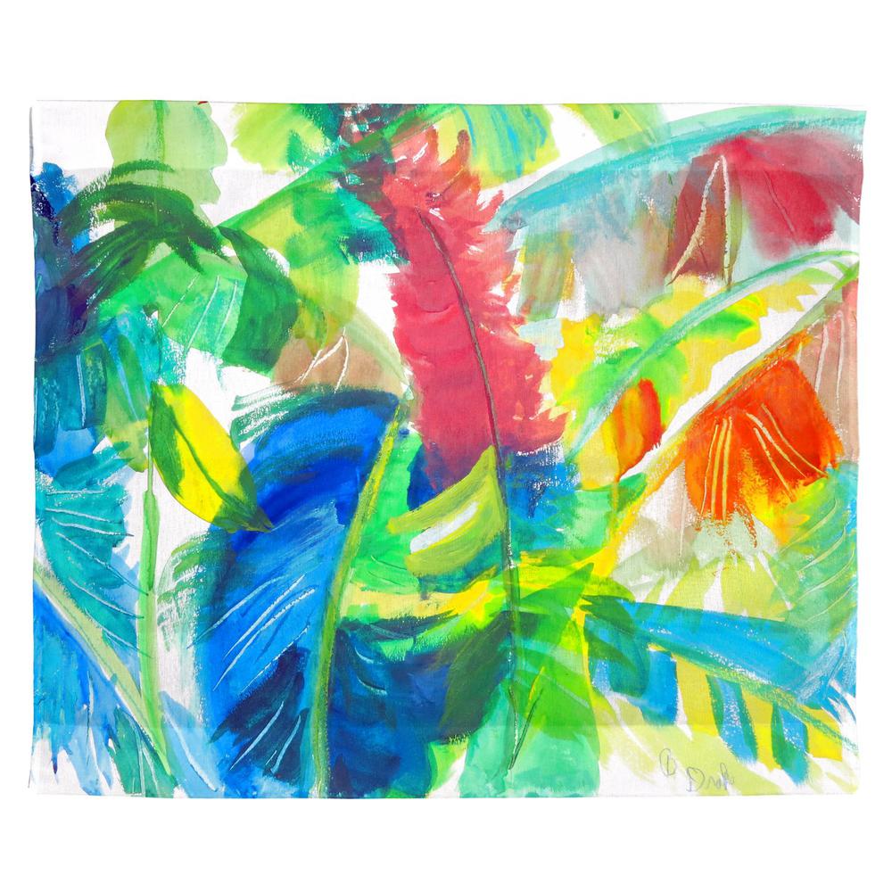 Abstract Palms Outdoor Wall Hanging 24x30. Picture 1