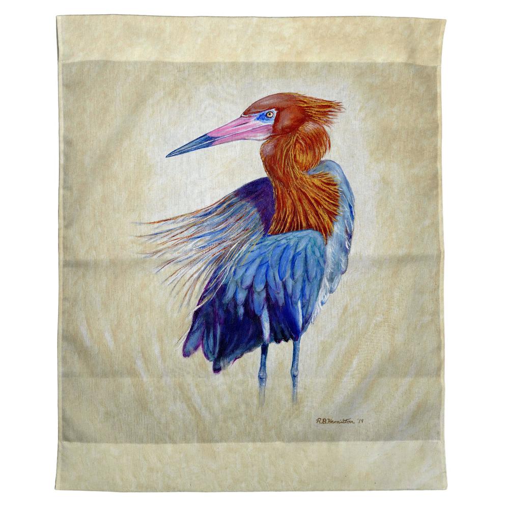 Reddish Egret Portrait Outdoor Wall Hanging 24x30. Picture 1