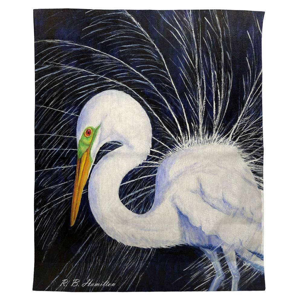 Breeding Egret Wall Hanging 24x30. Picture 1