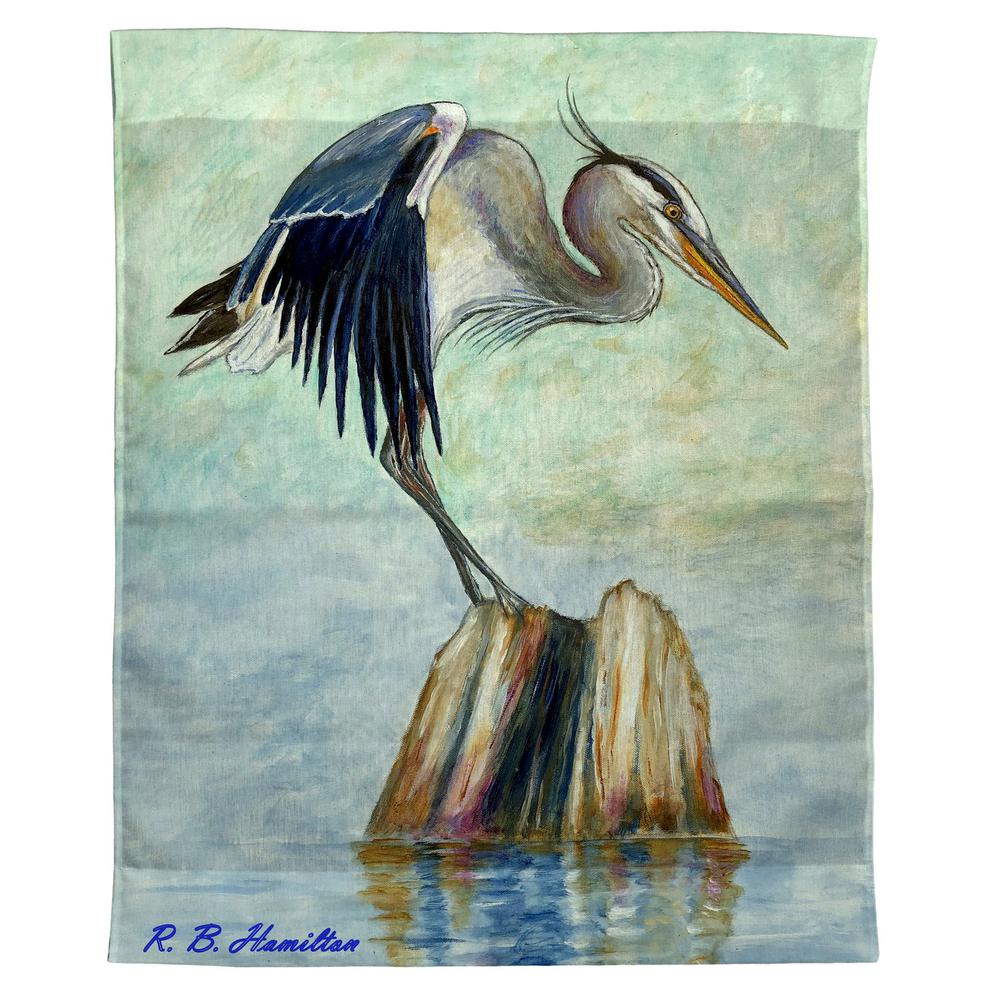 Balancing Heron Wall Hanging 24x30. Picture 1
