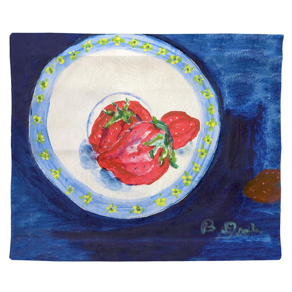Strawberry Plate Outdoor Wall Hanging 24x30. Picture 1