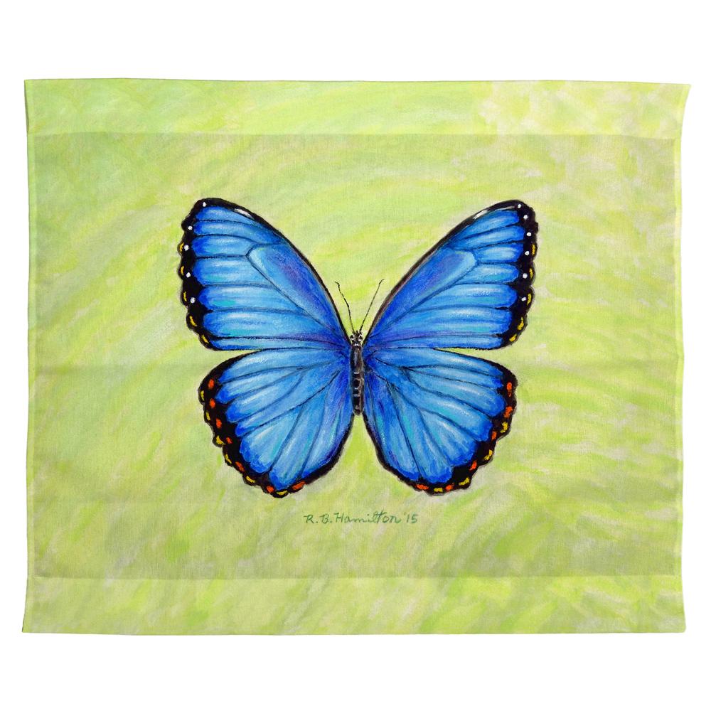 Dick's Blue Morpho Outdoor Wall Hanging 24x30. Picture 1