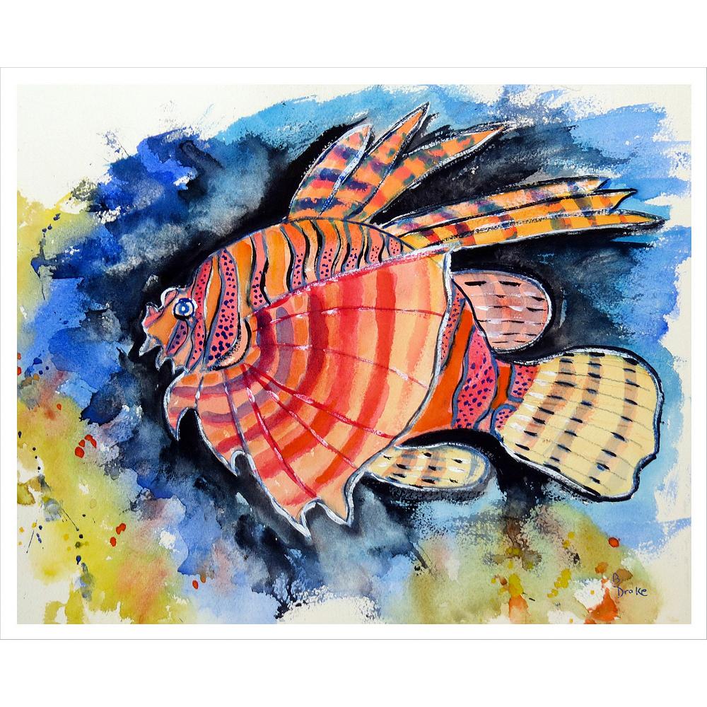 Betsy's Lion Fish Outdoor Wall Hanging 24x30. Picture 1