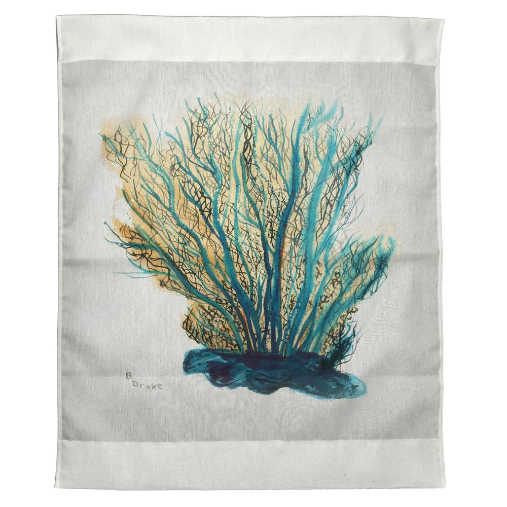 Blue Coral Outdoor Wall Hanging 24x30. Picture 1
