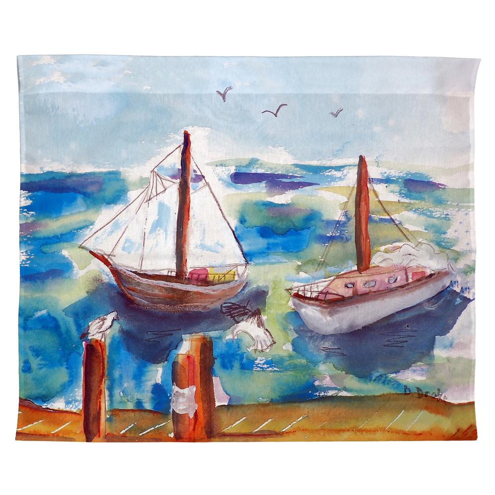 Two Sailboats Outdoor Wall Hanging 24x30. Picture 1