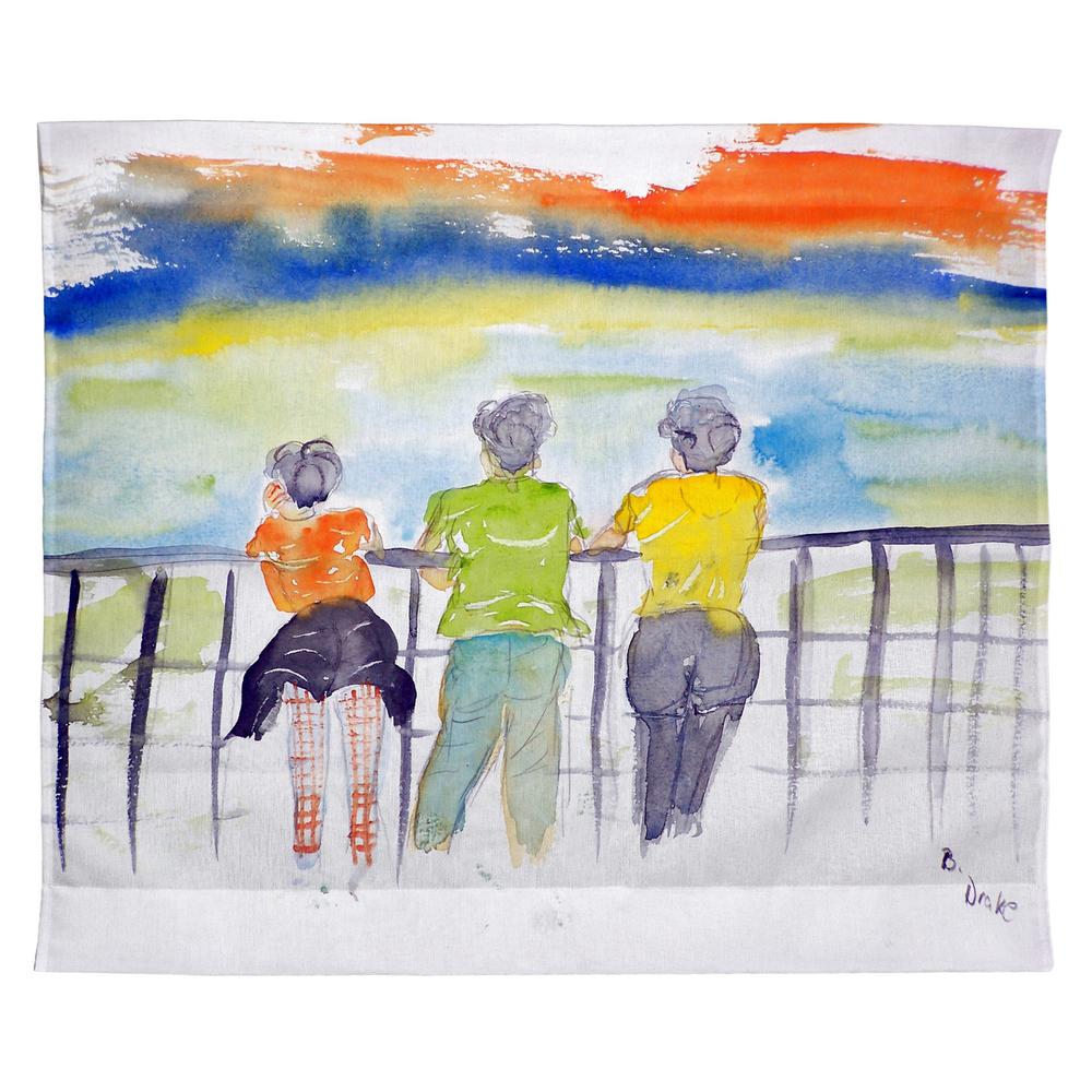 Ladies Looking Outdoor Wall Hanging 24x30. Picture 1