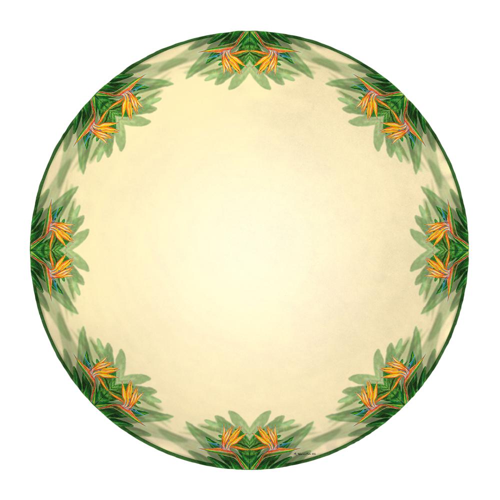 Bird of Paradise Flower Round Table Cloth 58. Picture 2