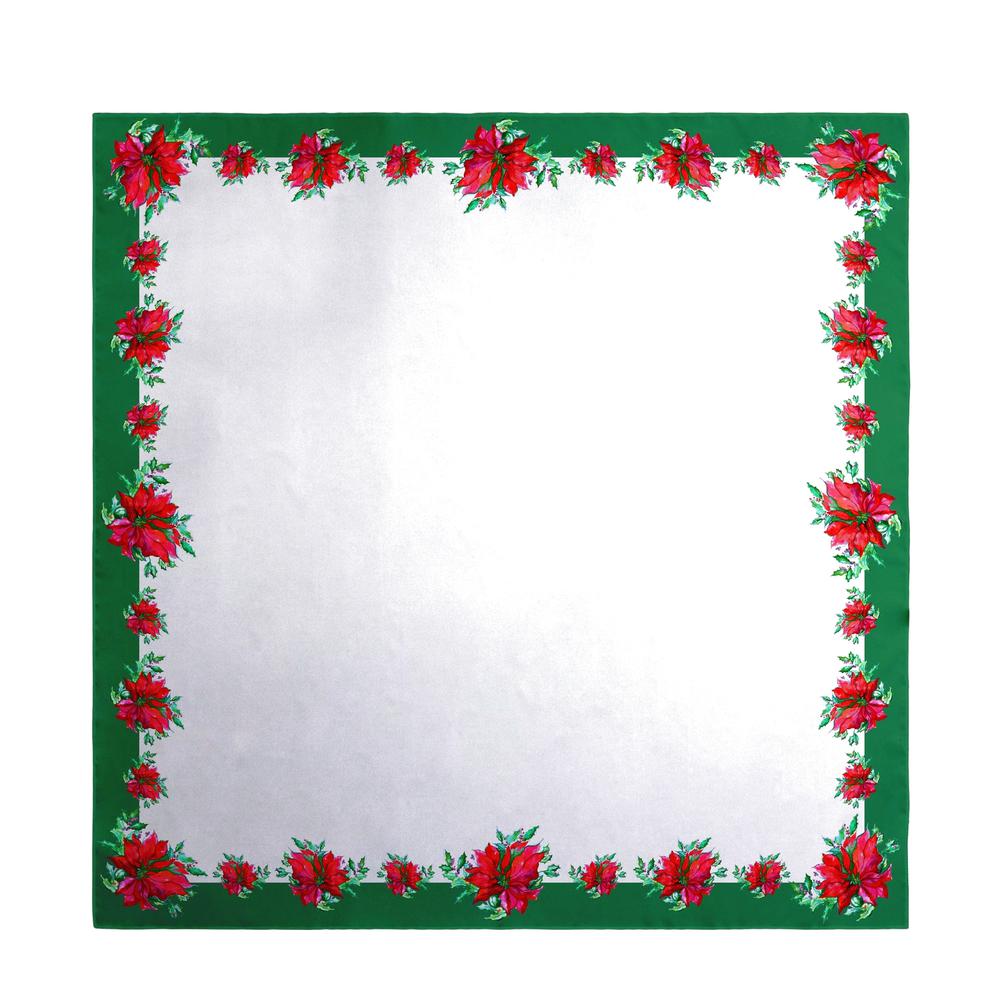 Poinsettia Square Table Cloth 52. Picture 1