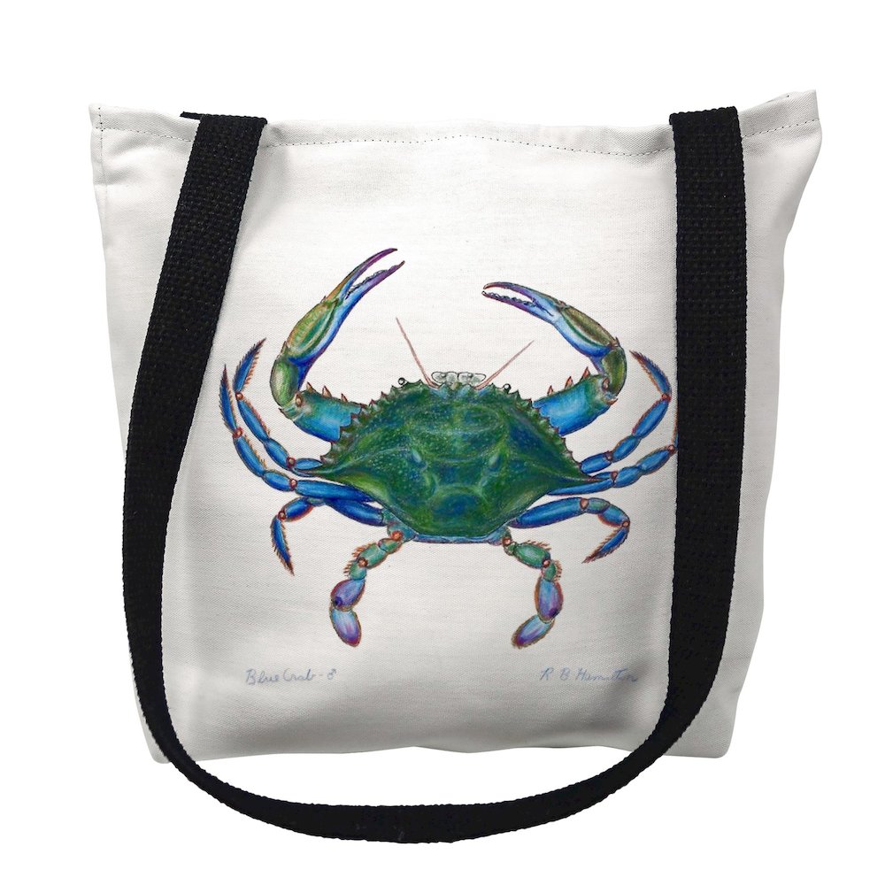 Male Blue Crab Medium Tote Bag 16x16. Picture 1
