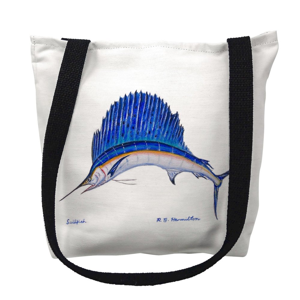 Sailfish Medium Tote Bag 16x16. Picture 1