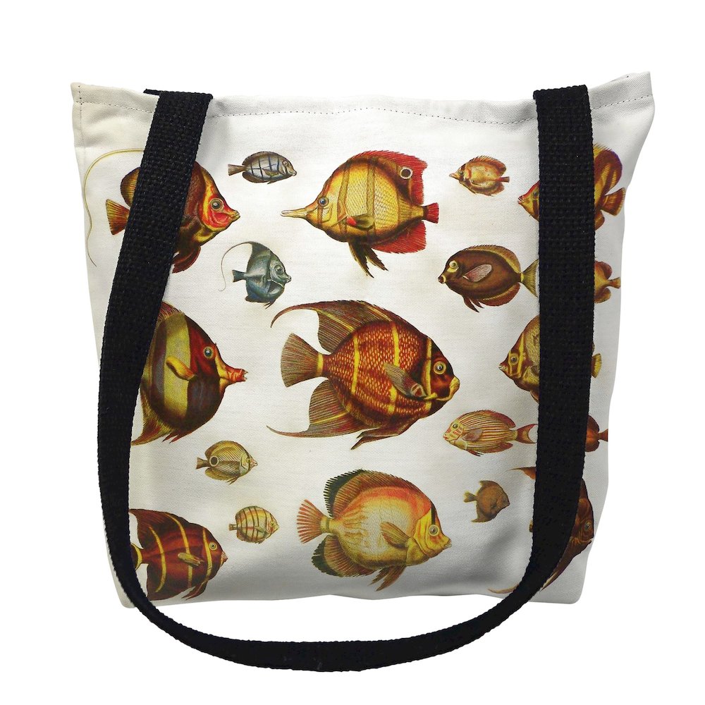 Multi Fish Medium Tote Bag 16x16. Picture 1