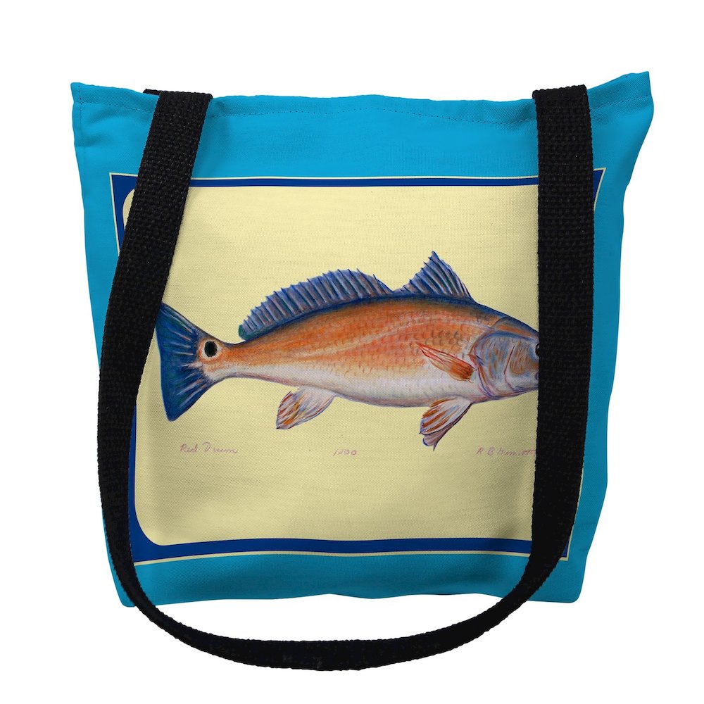 Multi Fish III Border Small Tote Bag 13x13. Picture 1