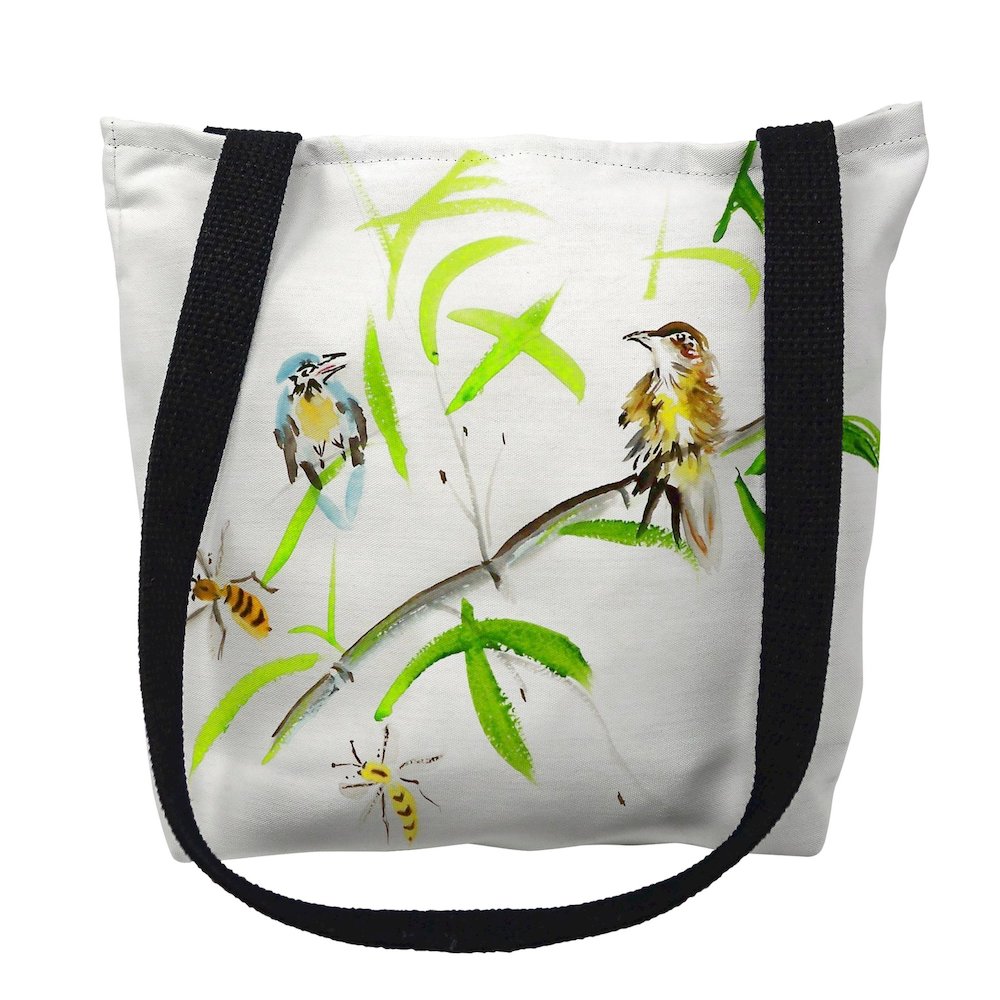 Birds & Bees I Medium Tote Bag 16x16. Picture 1