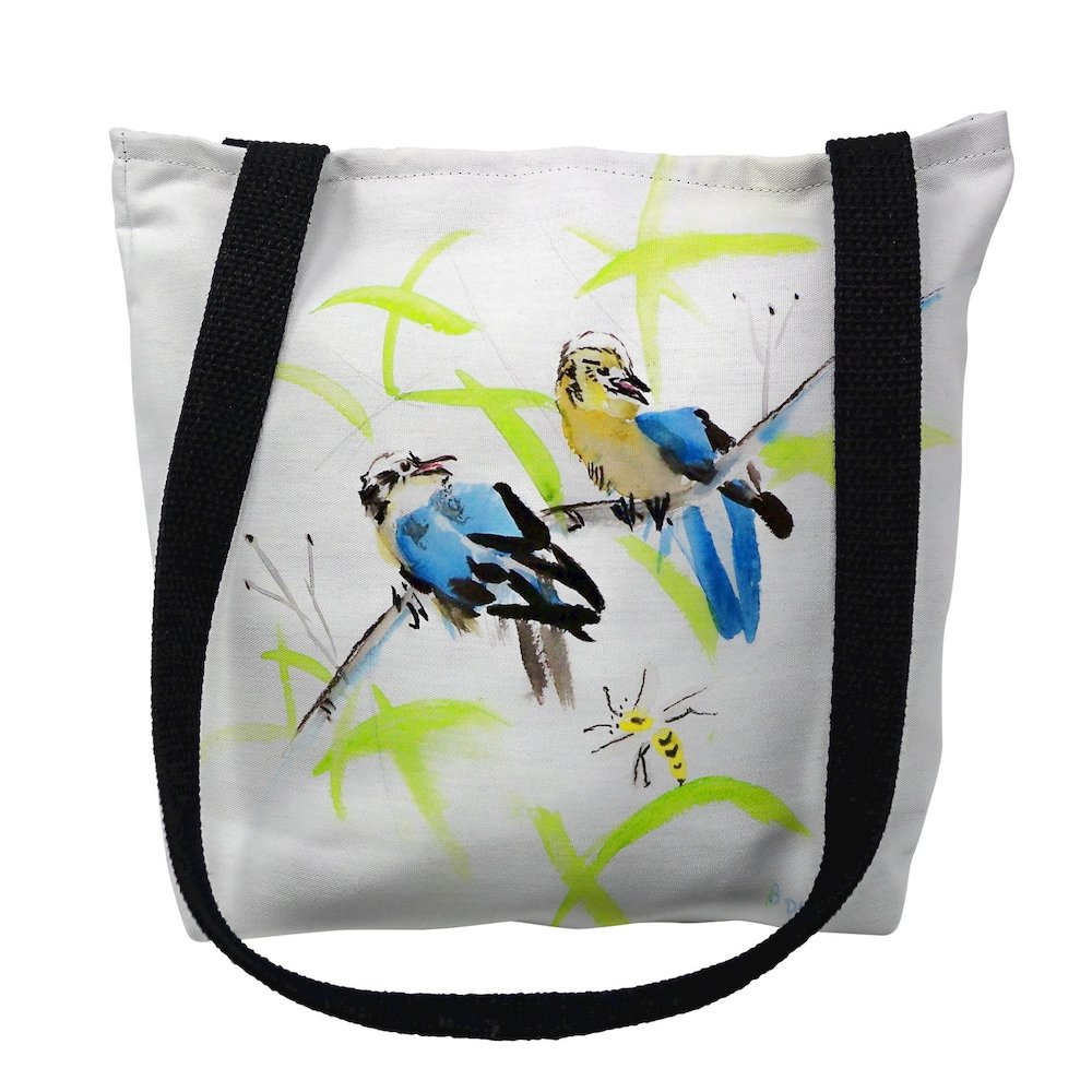 Birds and Bees III Small Tote Bag 13x13. Picture 1