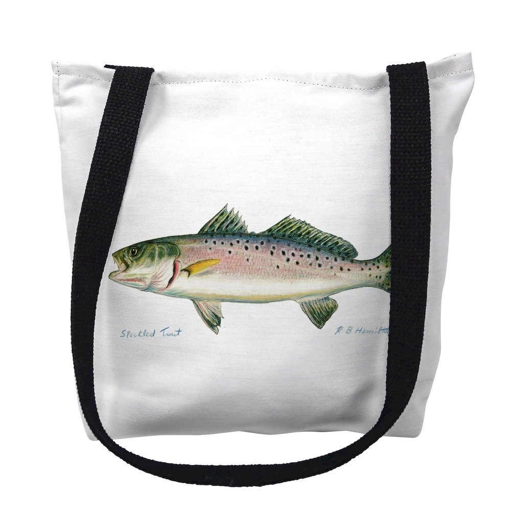 Speckled Trout Left Medium Tote Bag 16x16. Picture 1