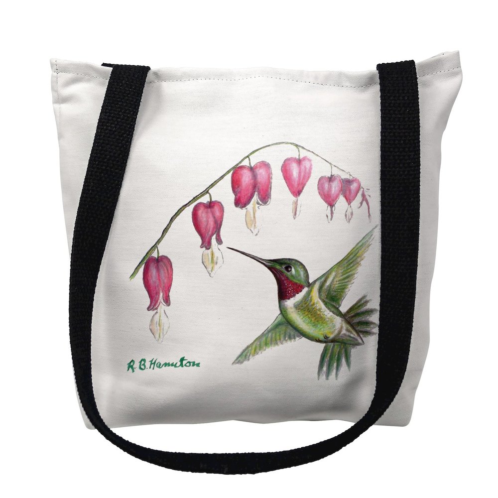 Hummingbird Large Tote Bag 18x18. Picture 1