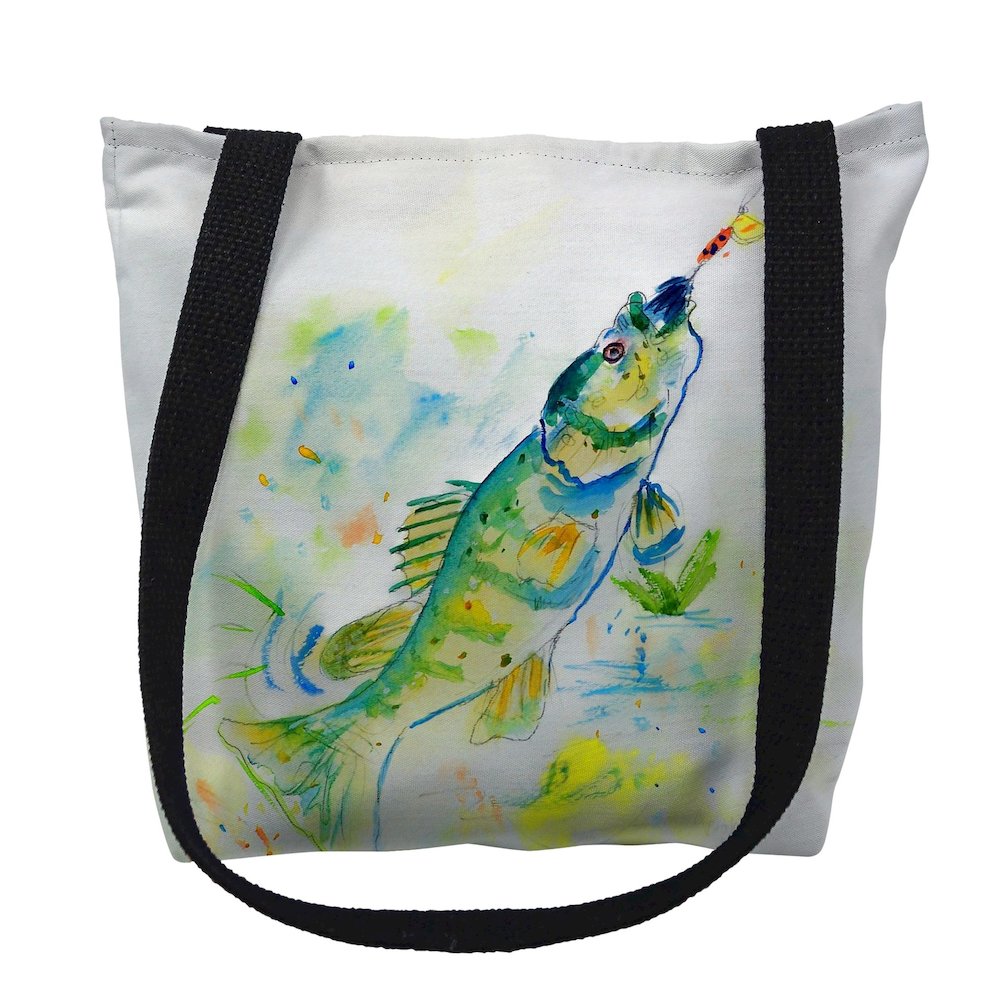 Yellow Perch Medium Tote Bag 16x16. Picture 1