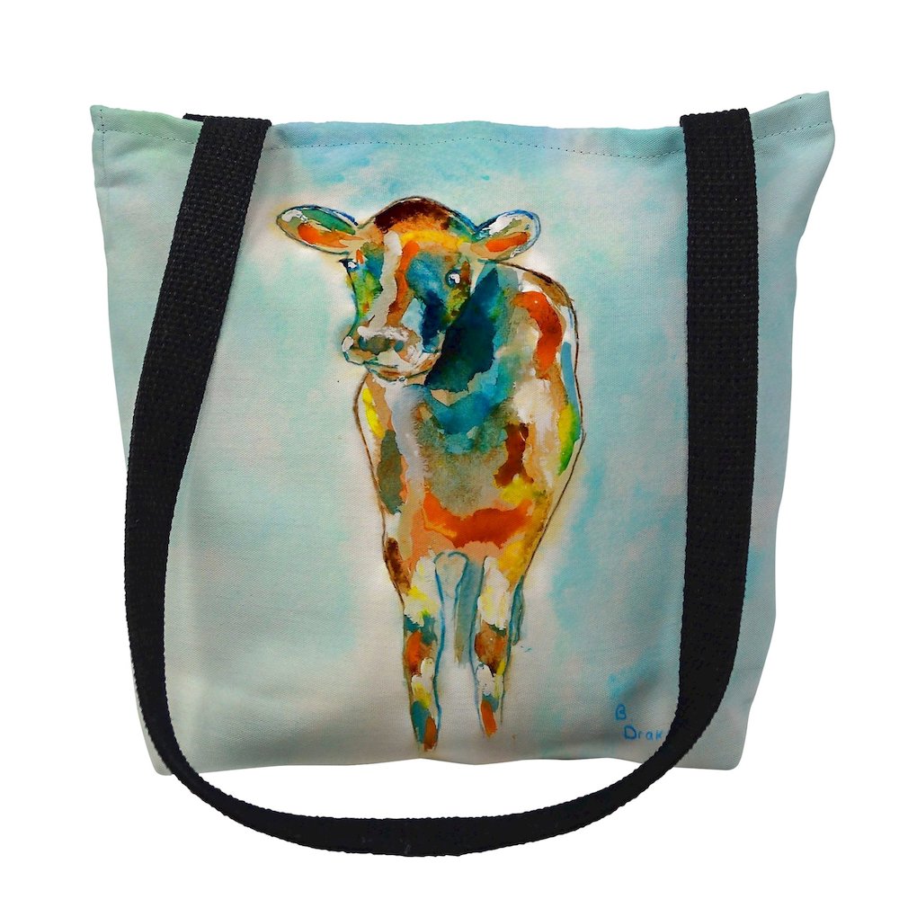 Betsy's Cow Medium Tote Bag 16x16. Picture 1