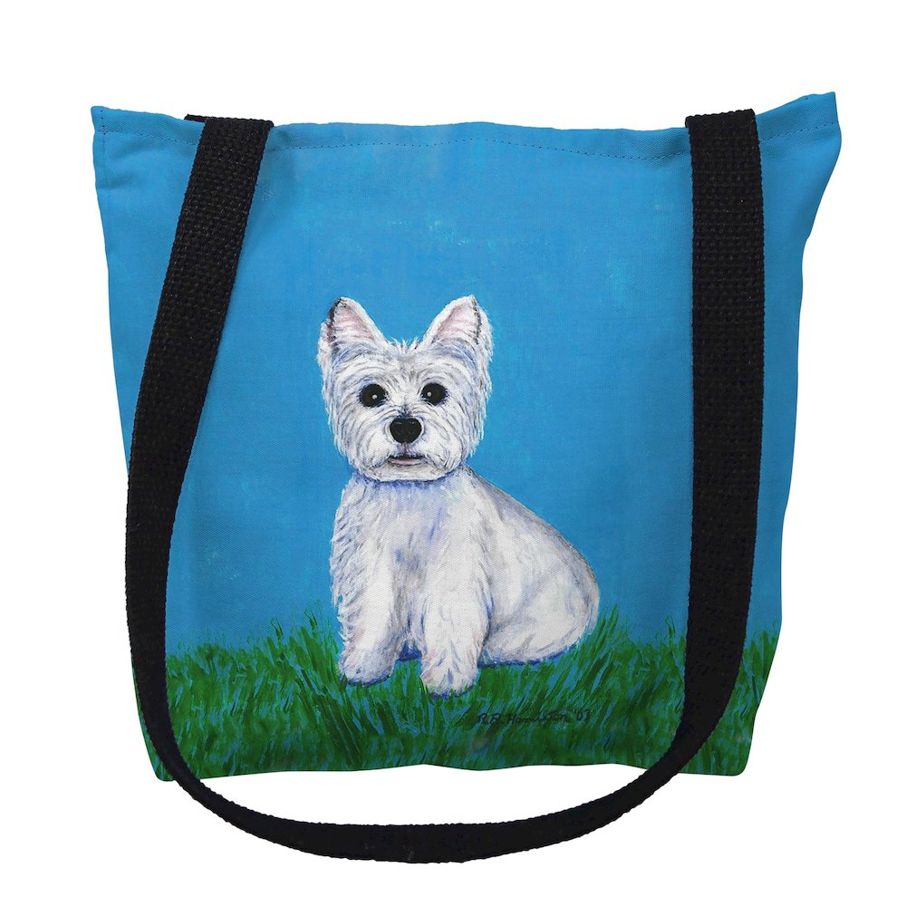 Westie Medium Tote Bag 16x16. Picture 1