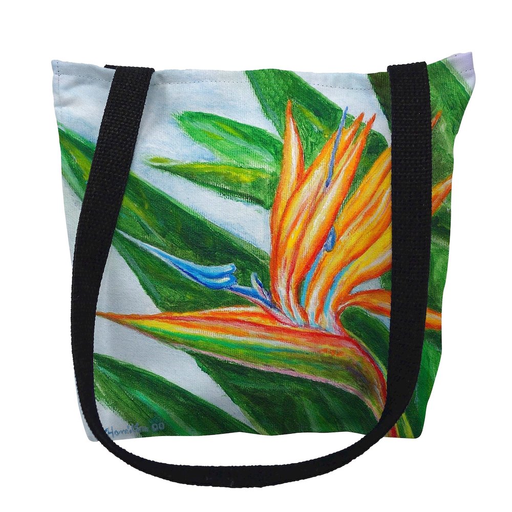 Bird of Paradise Medium Tote Bag, 16x16. Picture 1