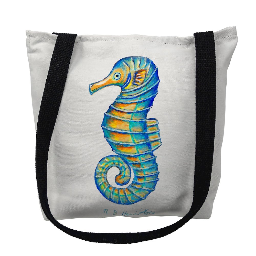 Ray's Seahorse Small Tote Bag 13x13. Picture 1