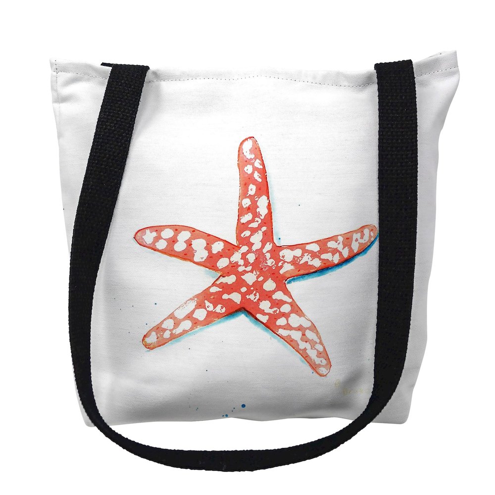 Coral Starfish Medium Tote Bag 16x16. Picture 1