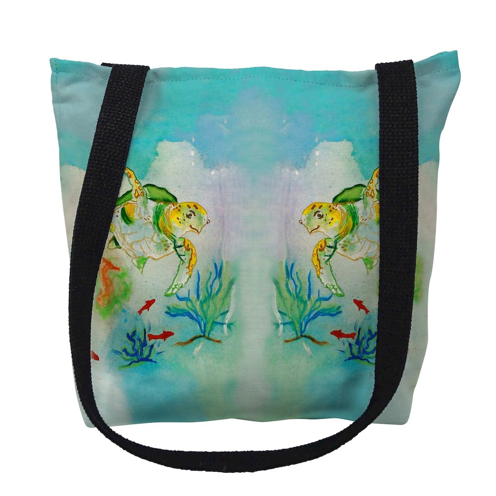 Betsy's Sea Turtle Medium Tote Bag 16x16. Picture 1