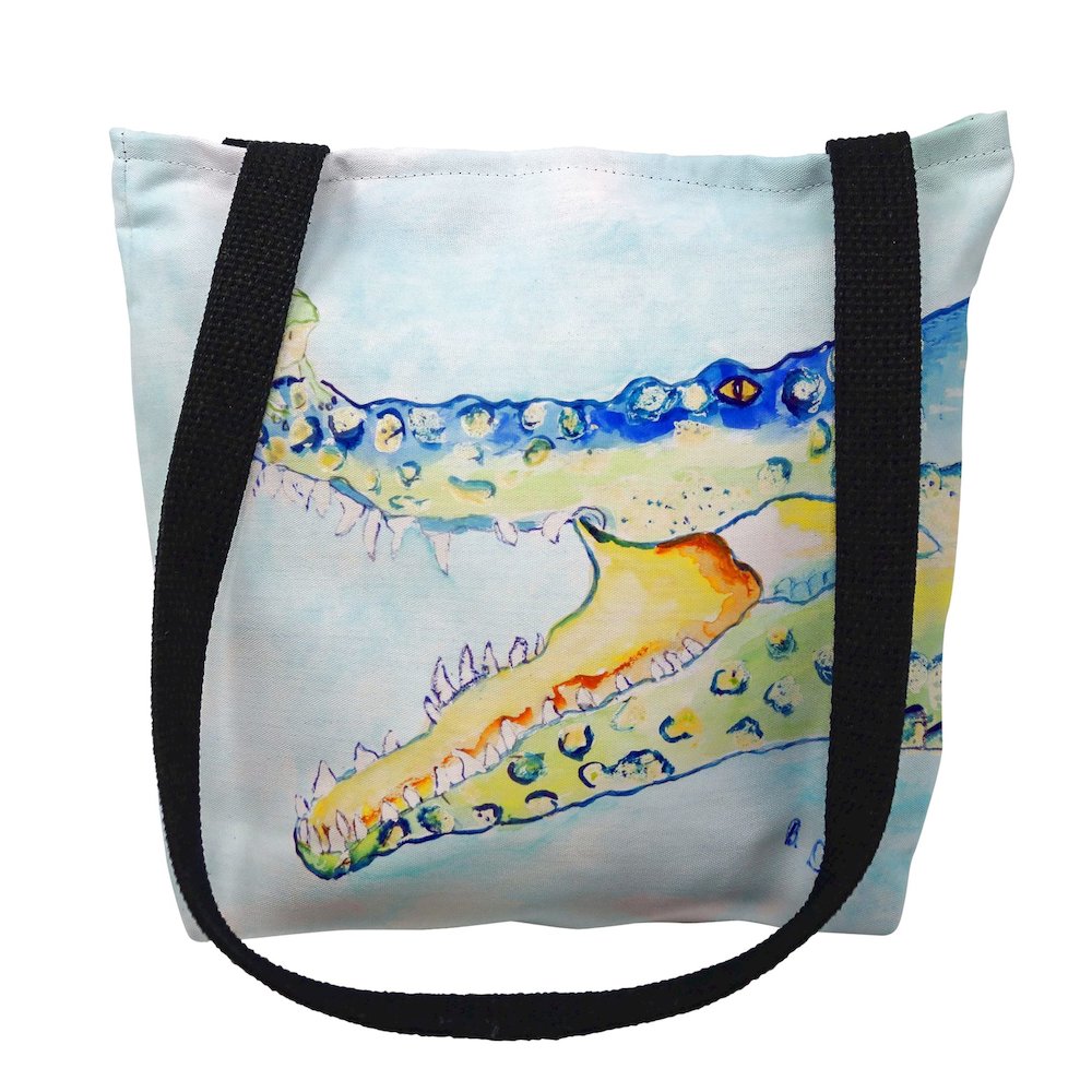 Crocodile & Frog Medium Tote Bag 16x16. Picture 1
