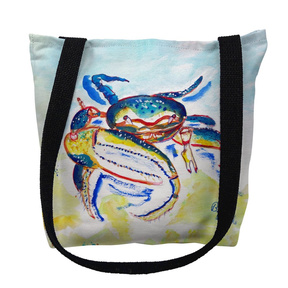 Colorful Fiddler Crab Large Tote Bag 18x18. Picture 1