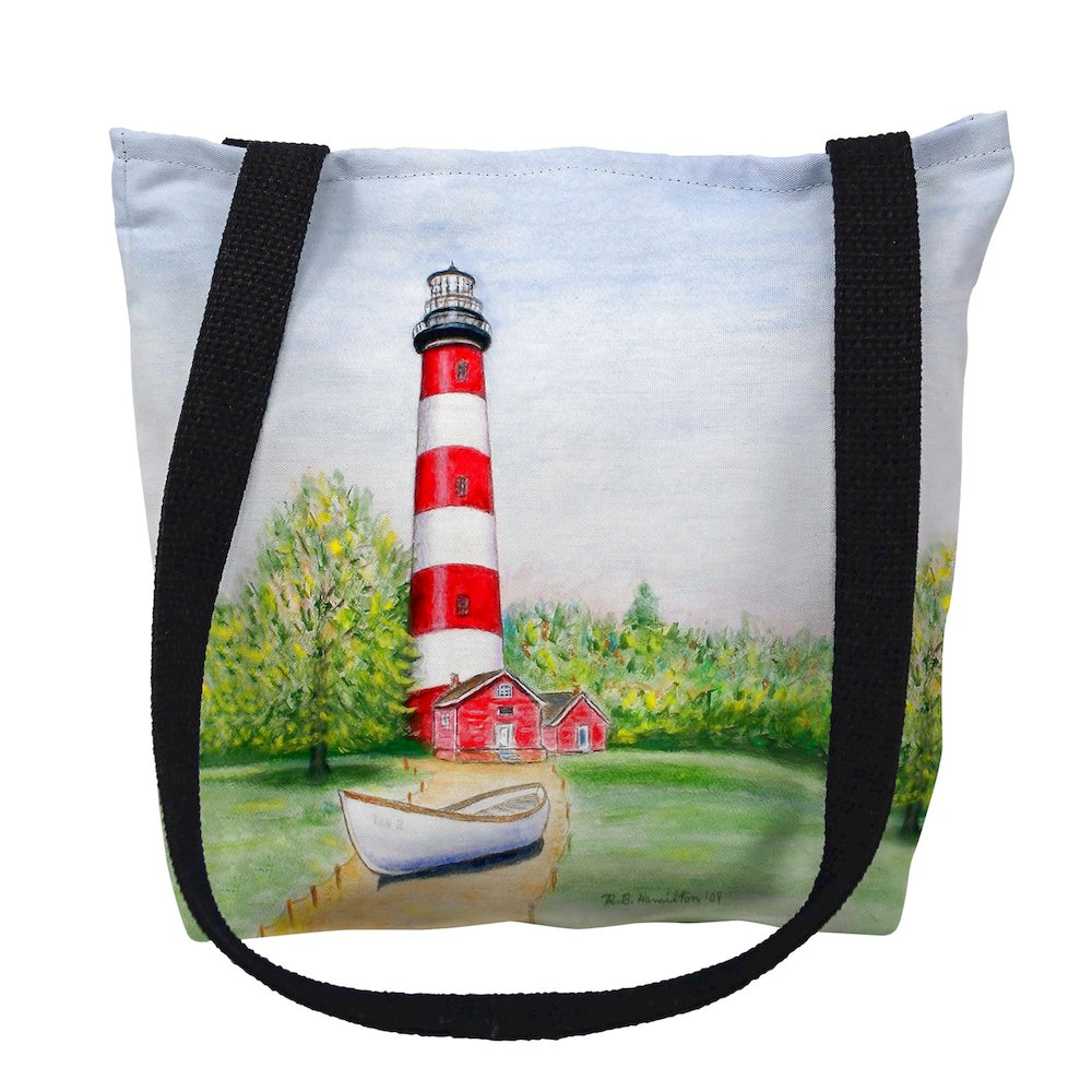 Chincoteague Lighthouse, VA Medium Tote Bag 16x16. Picture 1