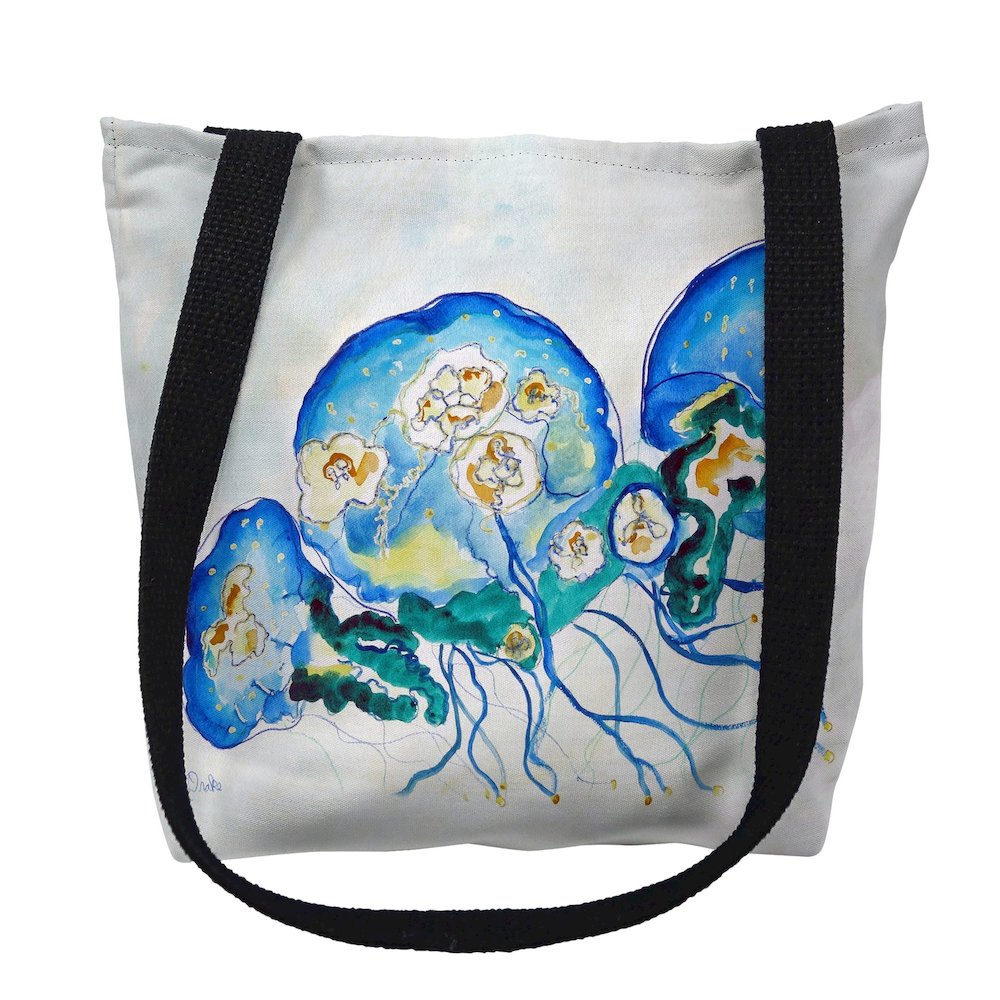 Multi Jellyfish Medium Tote Bag 16x16. Picture 1