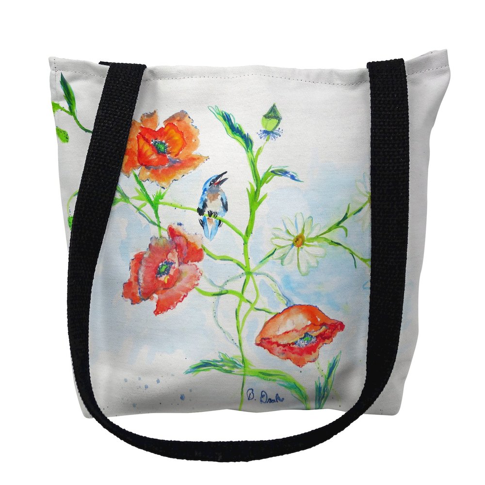 Poppies & Daisies Small Tote Bag 13x13. Picture 1