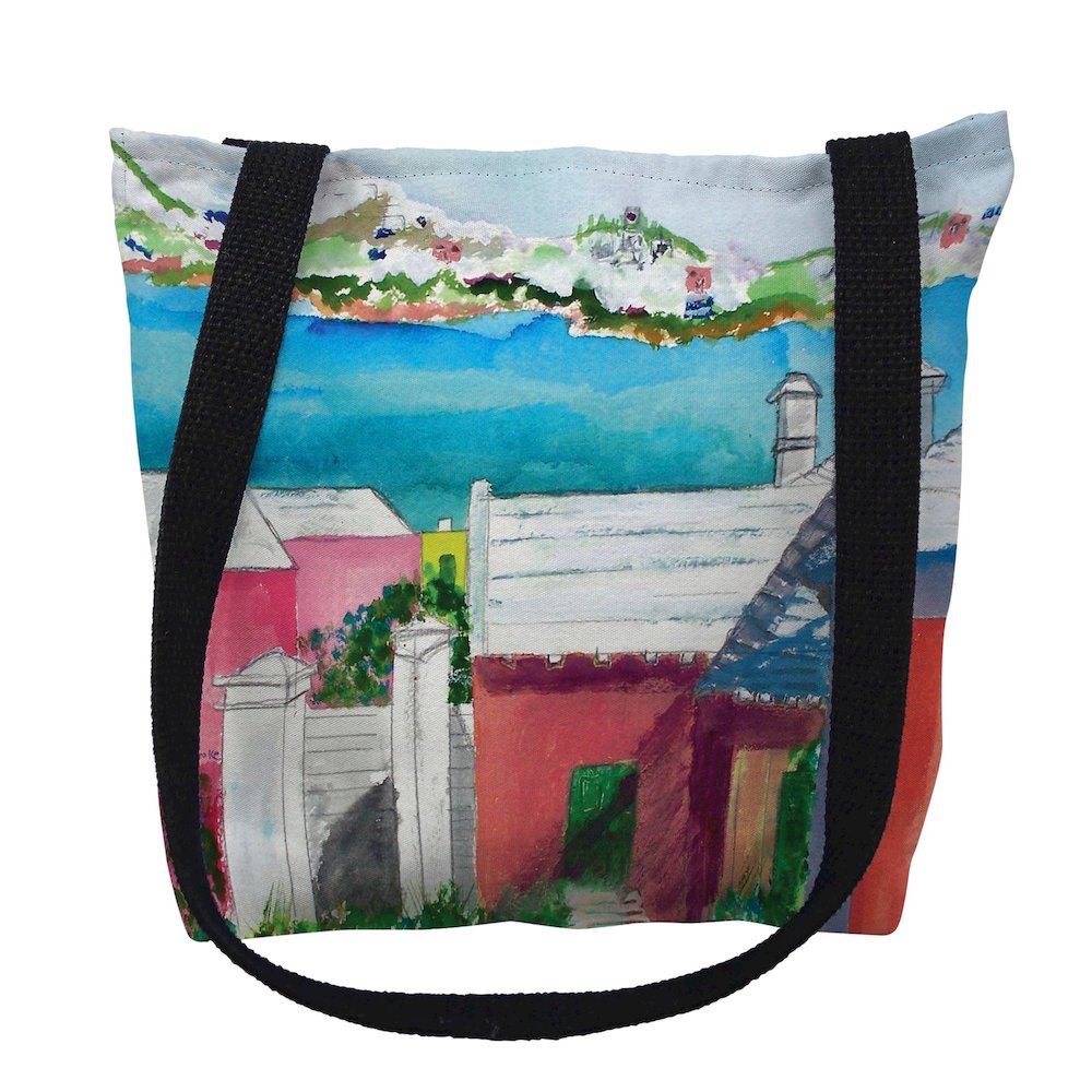 Rooftops Medium Tote Bag 16x16. Picture 1