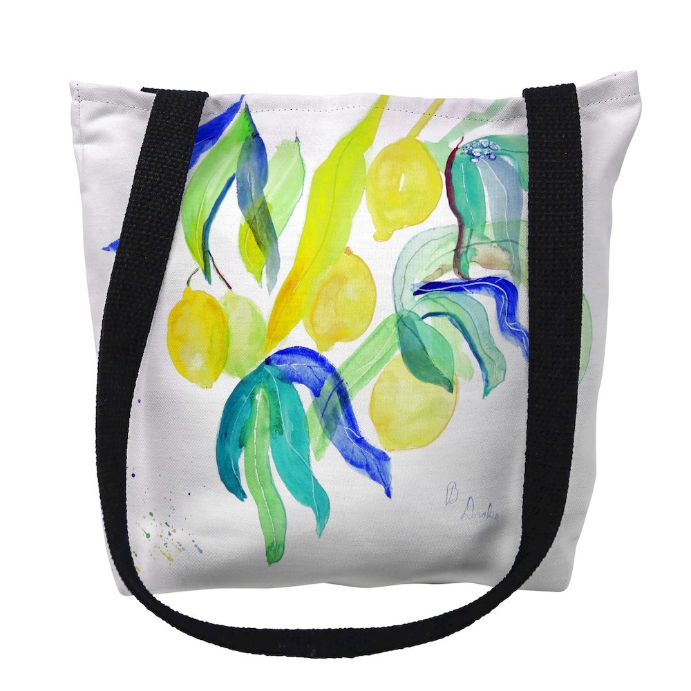 Lemon Tree Medium Tote Bag 16x16. Picture 1